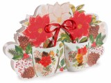 Set 2 cani Craciun portelan multicolor II 5.5x6 cm, 80 ml