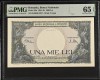 Bancnota 1000 Lei 1943, Martie, PMG65 UNC, Gradata. Numismatică Rom&acirc;nească Rară