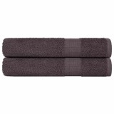 VidaXL Prosoape 2 buc Antracit 100x200 cm 360 g/m&sup2; 100% bumbac