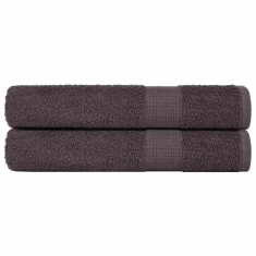 vidaXL Prosoape 2 buc Antracit 100x200 cm 360 g/m? 100% bumbac foto