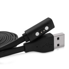 Cablu de incarcare USB pentru Pebble 2SE/2+/Time, Kwmobile, Negru, Plastic, 38723.01
