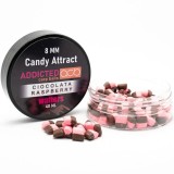 Wafters Addicted Carp Baits Pillow Candy Attract, Ciocolata &amp; Raspberry, Roz / Maro, 8mm, 40ml