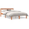 VidaXL Cadru pat fără saltea, maro ceruit, 135x190 cm, lemn masiv pin 844804