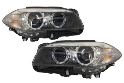 Faruri Full LED Bi-Xenon Angel Eyes BMW 5 Series F10 F11 (2011-2013) LCI Facelift Look Performance AutoTuning foto