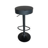 Cumpara ieftin Scaun bar Dianors reglabil inaltime piele ecologica PU negru cu baza neagra 38x38x75 cm