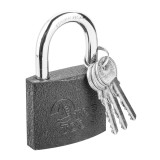 Lacat metalic 60 mm cu 3 chei, corp rezistent pentru uz casnic