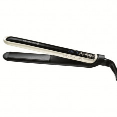 Placă de îndreptat părul Remington S9500, 235 C, Încălzire rapidă, Temp., Ecran LCD, Negru/alb