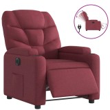 Cumpara ieftin Fotoliu rabatabil electric, rosu vin, material textil