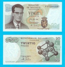 Belgia (p#138) 20 Francs 1964 UNC &#039;Atomium&#039; serie: 3 J 7985918
