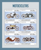 MOZAMBIC 2013 - Motociclete /set complet MNH - colita + bloc, Nestampilat