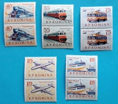 TIMBRE ROMANIA LP565/1963 -Mijloace de transport- Serie in pereche -MNH