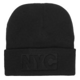 Caciulă neagră cu model reliefat NYC pentru copii, CMCLASS