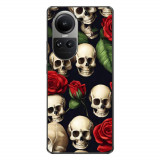 Husa compatibila cu Oppo Reno10 5G Silicon Gel Tpu Model Skulls and Roses