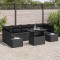 vidaXL Set de canapele pentru grădină 8 pcs Negru 100 x 55 x 73 cm 3357876