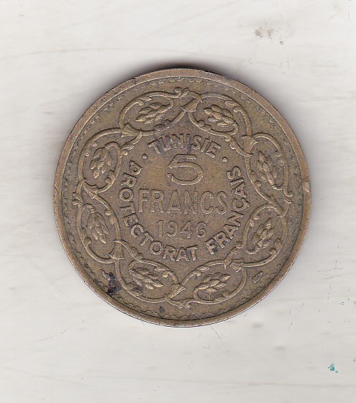 bnk mnd Tunisia 5 franci 1946
