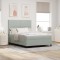 vidaXL Pat cu arcuri cu saltea Gri deschis 140 x 190 cm Catifea 3343244