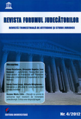 Revista Forumul Judecatorilor - nr. 4 2012 foto