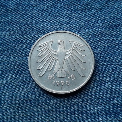 2k - 5 Deutsche Mark 1990 F Germania marci RFG foto