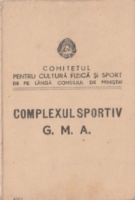1952 Brevet Insigna Complexului Sportiv GMA, Dinamo Pitesti foto