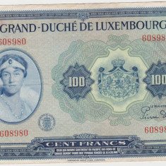 LUXEMBURG Luxembourg 100 Francs Franci 1944 VF