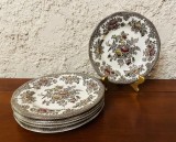 6 FARFURII DIN PORTELAN ENGLEZESC ENOCH WEDGWOOD- COLECTIA ORIENTAL PHEASANTS D19,5CM