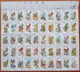 U.S.A-1982-''Coala cu 50 timbre -pasari si flori-pt. fiecare stat din USA-(Cat Scot=55$)=netampilat-Vezi-Scan