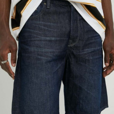 G-Star Raw pantaloni scurti jeans barbati, culoarea albastru marin