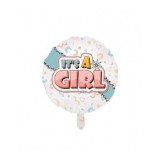 Balon Folie Rotund &quot;It&#039;s A Girl&quot; - 45x45 cm