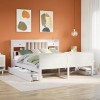 VidaXL Pat cu bibliotecă fără saltea, 180x200 cm, lemn masiv de pin 3308913