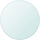 Blat masa sticla securizata rotund 90cm transparent vidaXL - protectie masa, blat bucatarie, blat gradina