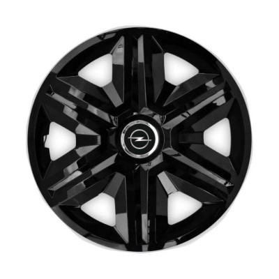 Set 4 capace roti hubcaps fast black R16 Compatibil Cu Opel foto