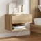 vidaXL Noptiere de perete, 2 buc., stejar artizanal 856823