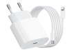 Incarcator compatibil, mufa lightning, serie Apple, 20W, iPhone 14, 13, 12, 11, 8, 7, 6, 5, Usb Type-C
