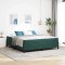 vidaXL Cadru de pat cu saltea Verde &icirc;nchis și alb 180 x 200 cm Catifea 3399081