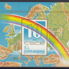 Romania 1982 - 10 ANI CSCE - Colita Nedantelata MNH
