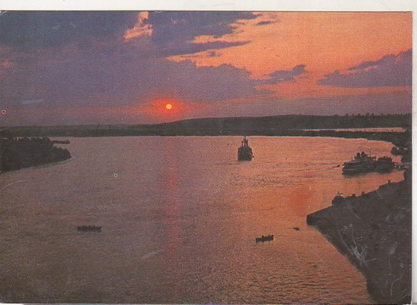 bnk cp Rasarit de soare in Delta Dunarii - Vedere - uzata