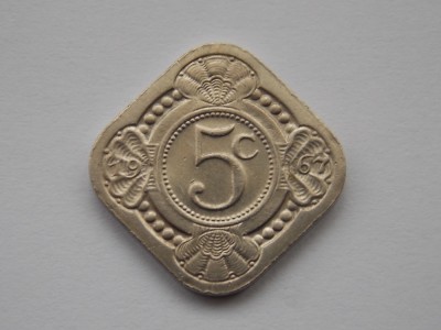 5 CENTS 1967 ANTILELE OLANDEZE foto