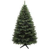 HOMCOM Brad de Crăciun Artificial cu 1050 Crengi Ignifuge, Pom de Crăciun Realist &icirc;n Formă de Pin, &Oslash;120x180 cm, Verde | Aosom Romania