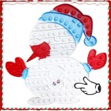 Jucarie anti-stres pentru copii Woplagyreat, silicon, alb/rosu/albastru, 35 x 33 cm