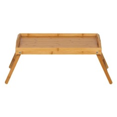 Tava de Servit la Pat cu Picioare Pliabile de Bambus, 50x30x22 cm