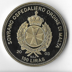 Moneda 100 liras 2003 - Malta, Campionatul European de Fotbal 2008, 38,6 mm