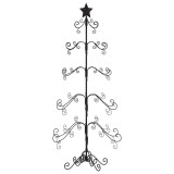 Cumpara ieftin Brad de Craciun din metal pentru decor, negru, 150 cm