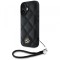 Husa pentru Apple iPhone 16, Karl Lagerfeld, Quilted Initial Logo &amp; Chain Strap, Neagra