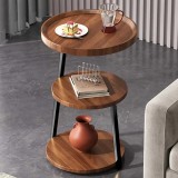 Masuta Cafea Living Rotunda 3 Polite MDF Wenge 62x40x38cm Roti Mobila Sufragerie Laptop Noptiera