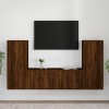 VidaXL Set dulapuri TV, 4 piese, stejar maro, lemn prelucrat