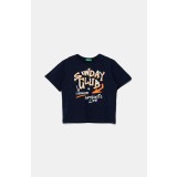 United Colors of Benetton tricou de bumbac pentru copii culoarea bleumarin, cu imprimeu, 3JERG10JQ
