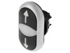 Comutator dublu 22mm negru