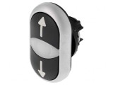 Comutator dublu 22mm negru