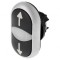 Comutator dublu 22mm negru