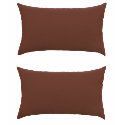 Set 2 Perne decorative dreptunghiulare Mania Relax, din bumbac, 50x70 cm, culoare maro foto